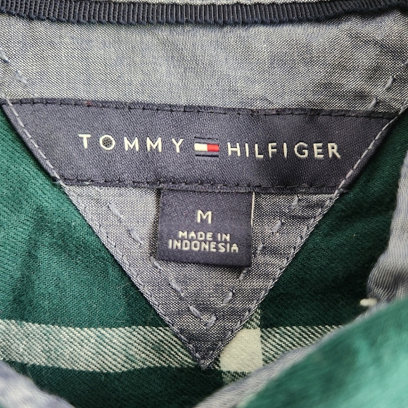 Tommy Hilfiger - Teal Windowpane Popover Flannel 🩵💙💚 - Picture 3 of 3